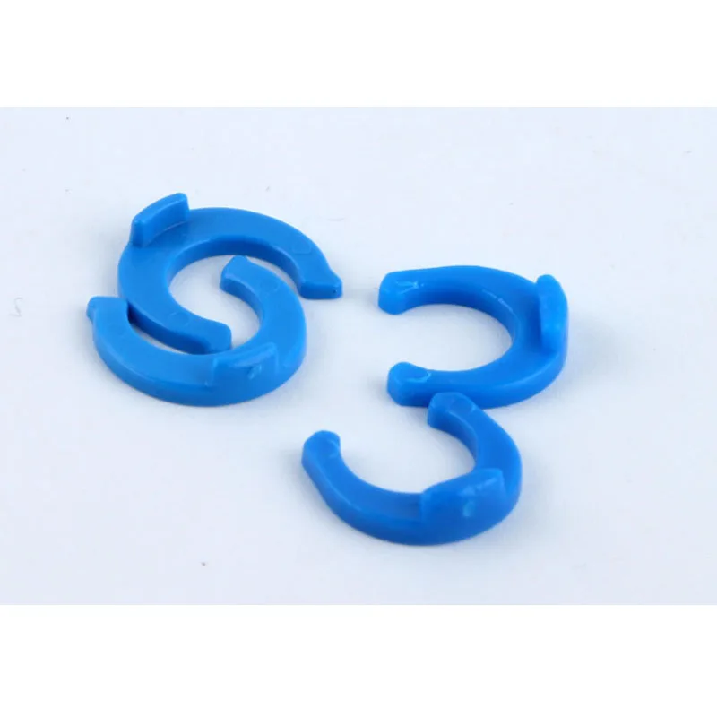 PE Pipe Fitting 100Pcs 1/4 3/8 OD Tube Blue Clip C-ring Hose Quick Connector Aquarium RO Water Filter Reverse Osmosis System