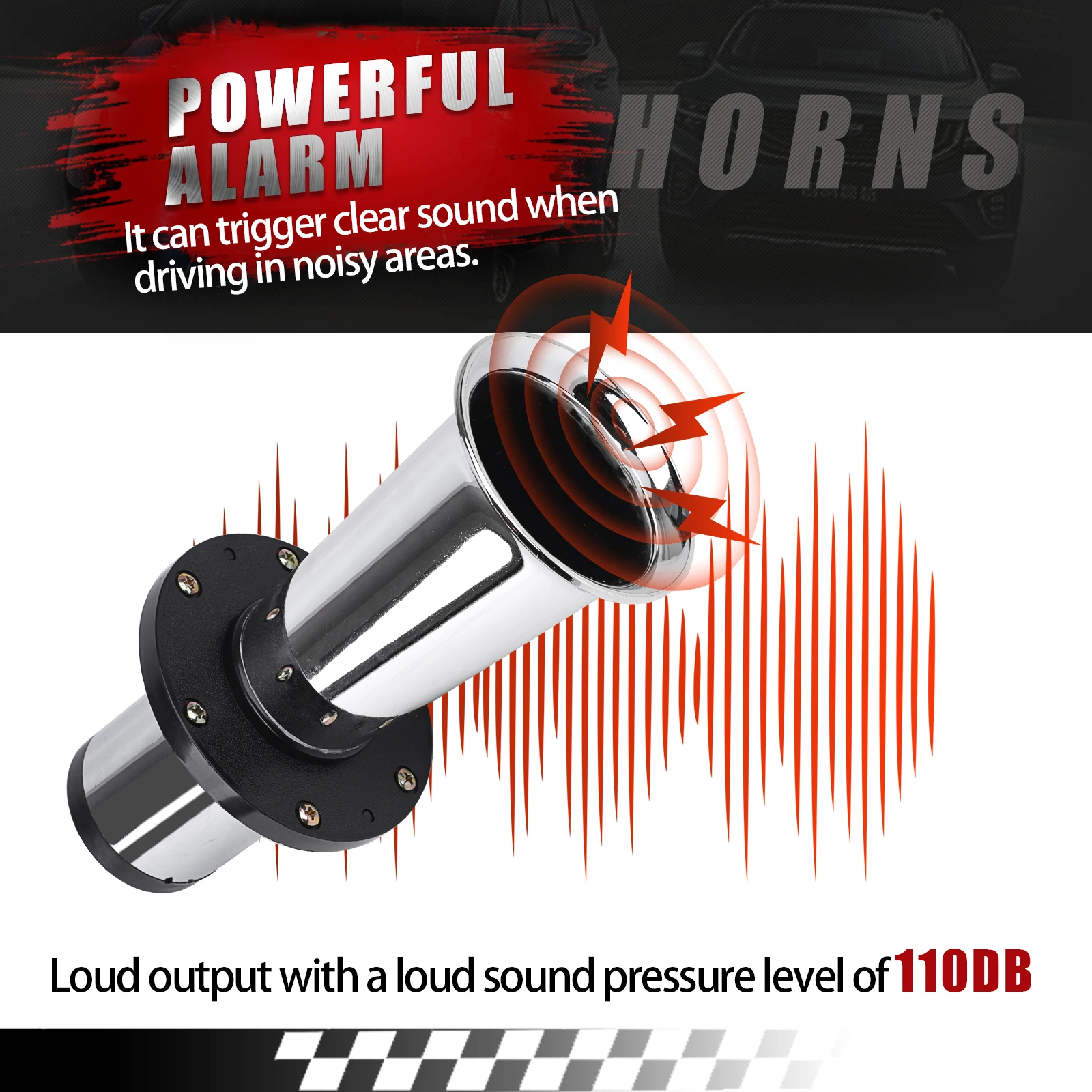 Car Air Horn Chrome OOGA 12V 110DB For Ford Model T Style
