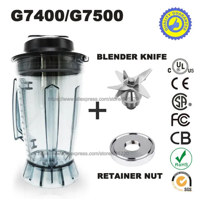 Mélangeur avec couvercle et lame, récipient de rechange sans BPA, accessoires de remplacement, pour G7400, G7600, G7500 1