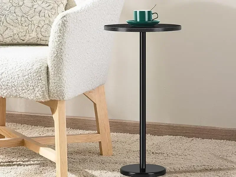 Pedestal Table for Small Spaces Round Coffee Table with Marble Base patio drink table outdoor