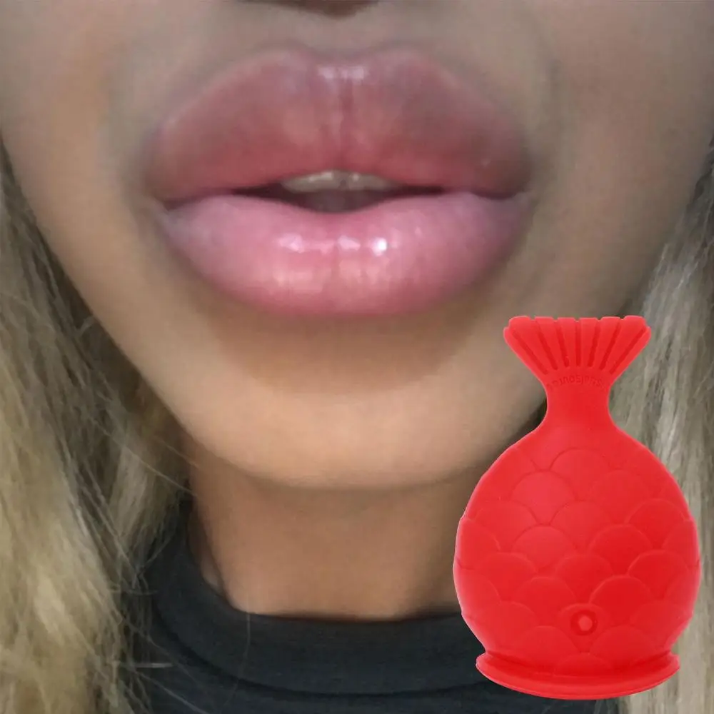 Description Picture 3 of itemSilicone Labium Fish Shape Lips Tools Women Sexy Lip Plumper Enhancer Tool for Female Girls Natural Pout Thicken Mouth Plump