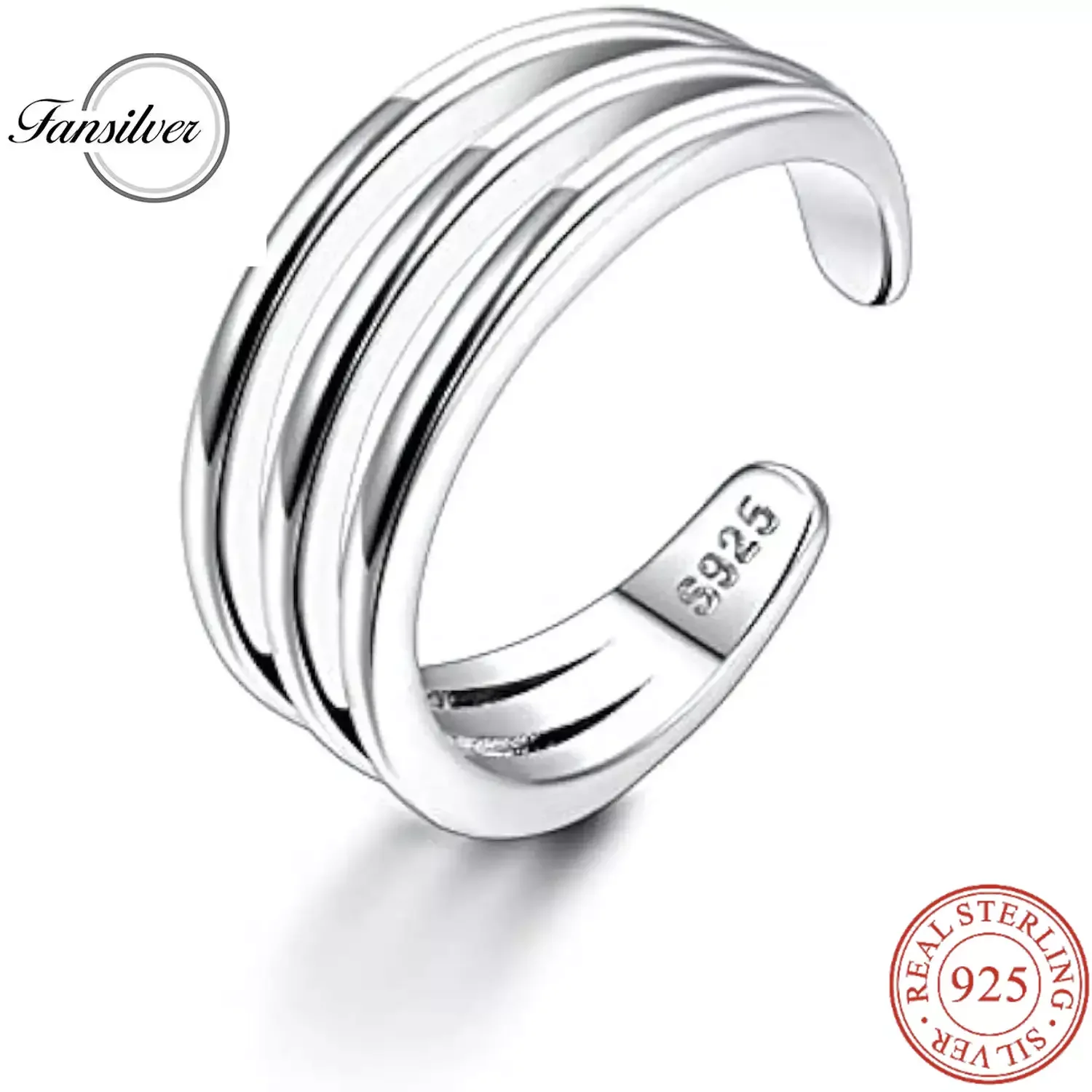 Fansilver-Anillo de dedo del pie de Plata de Ley 925 para mujer, sortija ajustable, Estilo Vintage, para verano y playa
