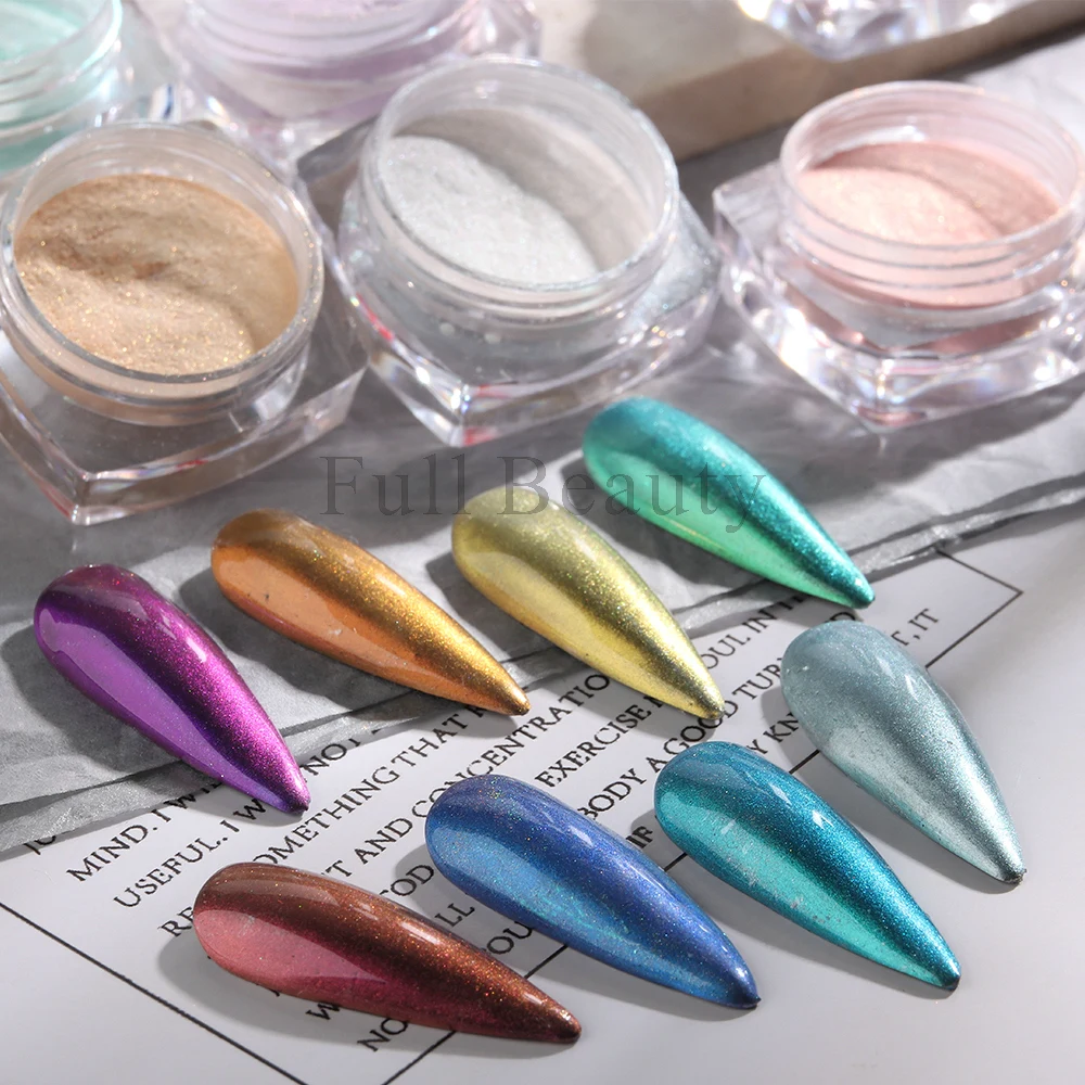 Aurora Chrome Nail Powder White Pearl Pigment Mirror Effect Rubbing Dust Irridescent Pink Glitter For Nails Manicure Flake NTCGH nail powder nail glitter nail pigment nail decoration nail decorations nail flakes