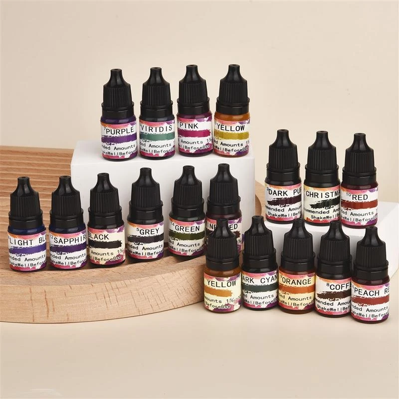 18 Colors Candle Dyes 10/5ml Pigment Liquid Resin DIY Candle Mold