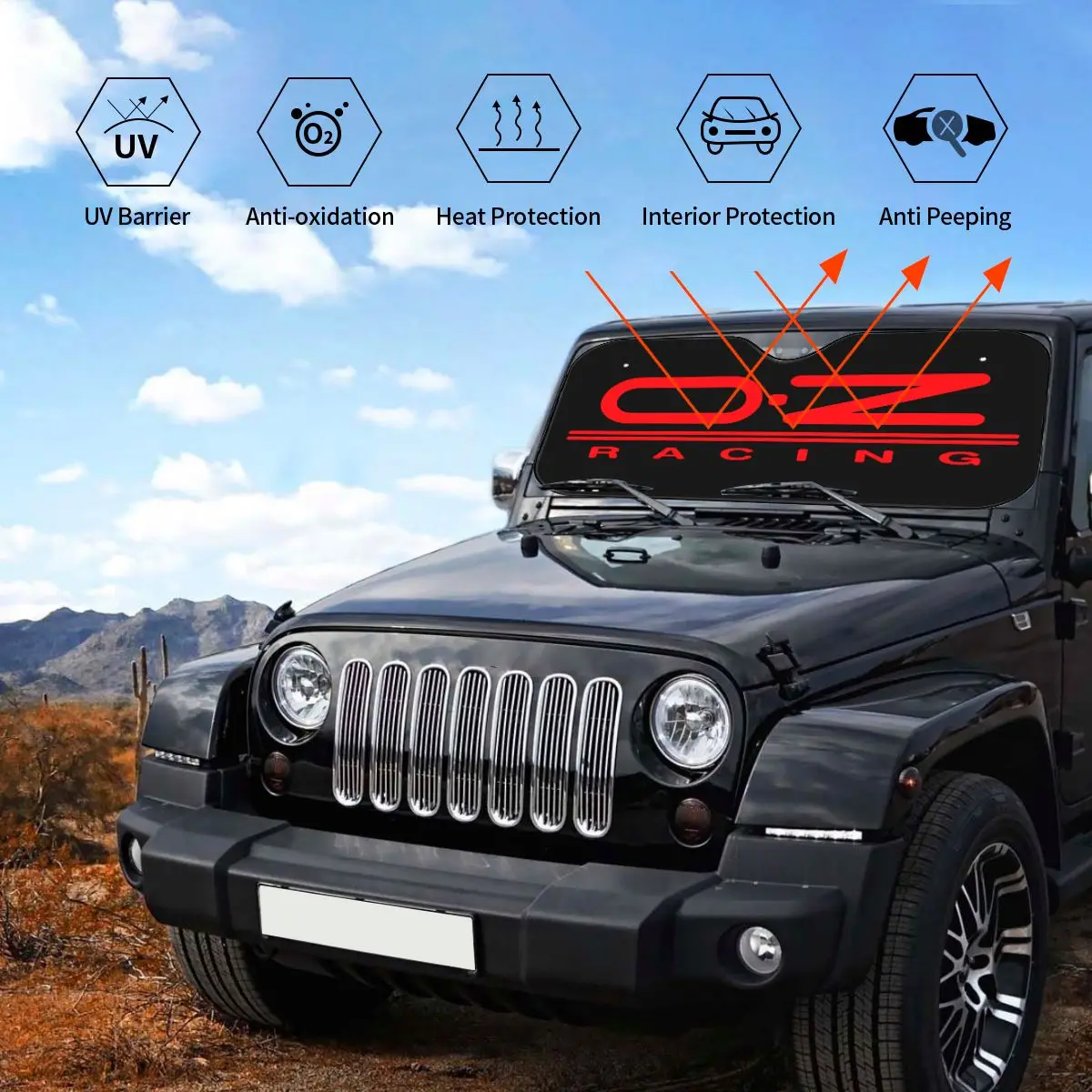 OZ Racing Windshield Sunshade 70x130cm Car Sunshade Car-covers