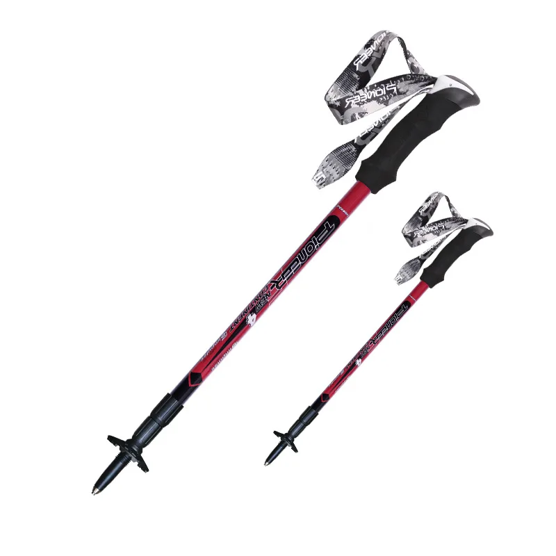 Pioneer 120Cm Escursionismo All'Aperto Bastoncini Da Passeggio Antiurto In Fibra Di Carbonio Bastoncini Da Arrampicata Telescopici Bastoncini Ultraleg