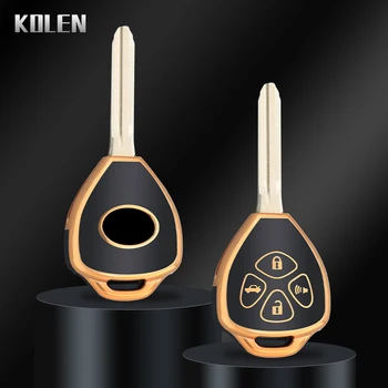 패션 TPU 자동차 키 케이스 커버 셸 고리, 토요타 코롤라 캠리 레이즈 RAV4 크라운 아발론 벤자 매트릭스 야리스 4 러너 블랭크 백