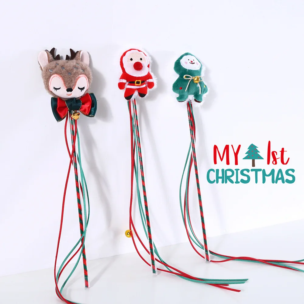 Fishing Rod Stick Cat Toy | Christmas Toys Cats | Toys Cat Christmas Tree -  Toy - Aliexpress