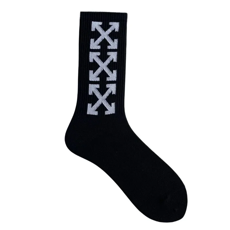 Chaussettes de sport unisexes à rayures mi-mollet, en coton, Style de rue, Hip Hop, Skateboard, collège, longues chaussettes en coton pour hommes et femmes