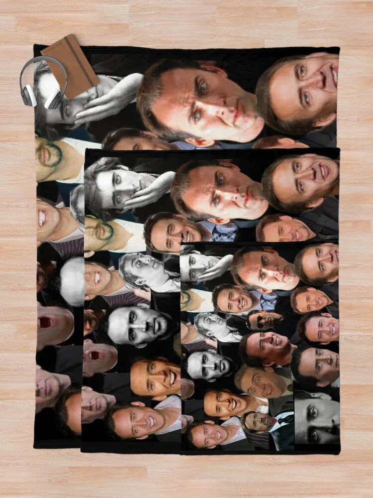 nicolas cage colllage Throw Blanket Luxury Brand Blanket Giant Sofa Blanket