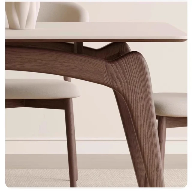 Modern Wood Dining Set 6