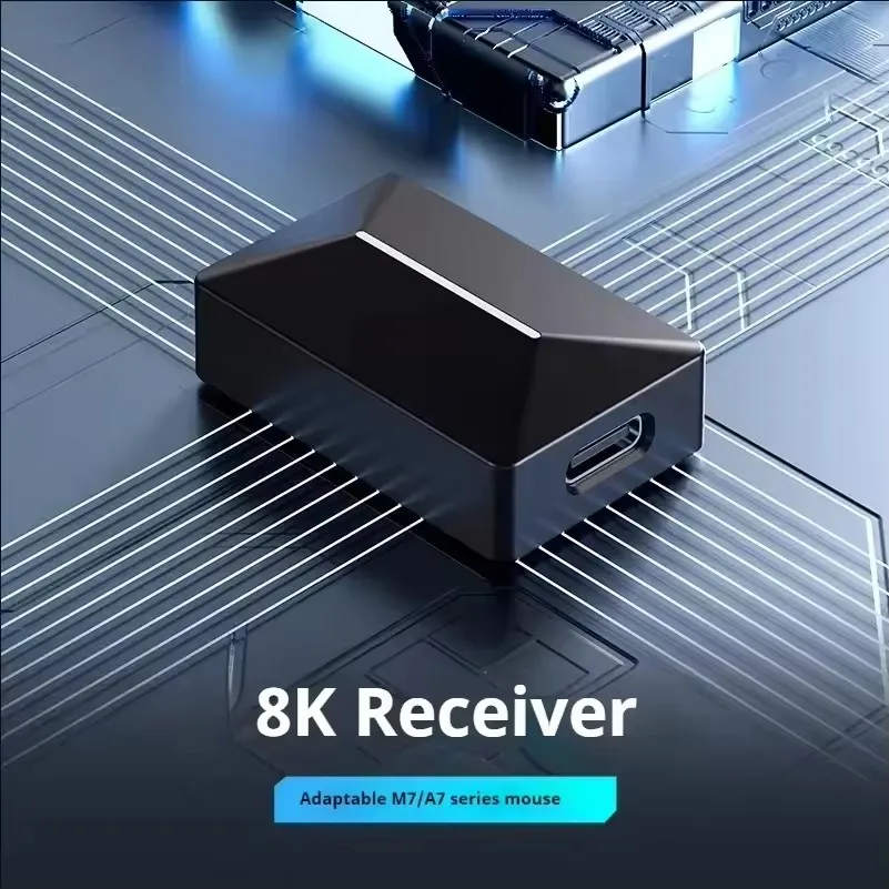 עכבר אלחוטי MCHOSE A7 Pro Ultra Tri-Mode Gaming E-sports PAW3950 קל משקל 42000dpi 8K עיכוב נמוך ארגונומי 500mAh