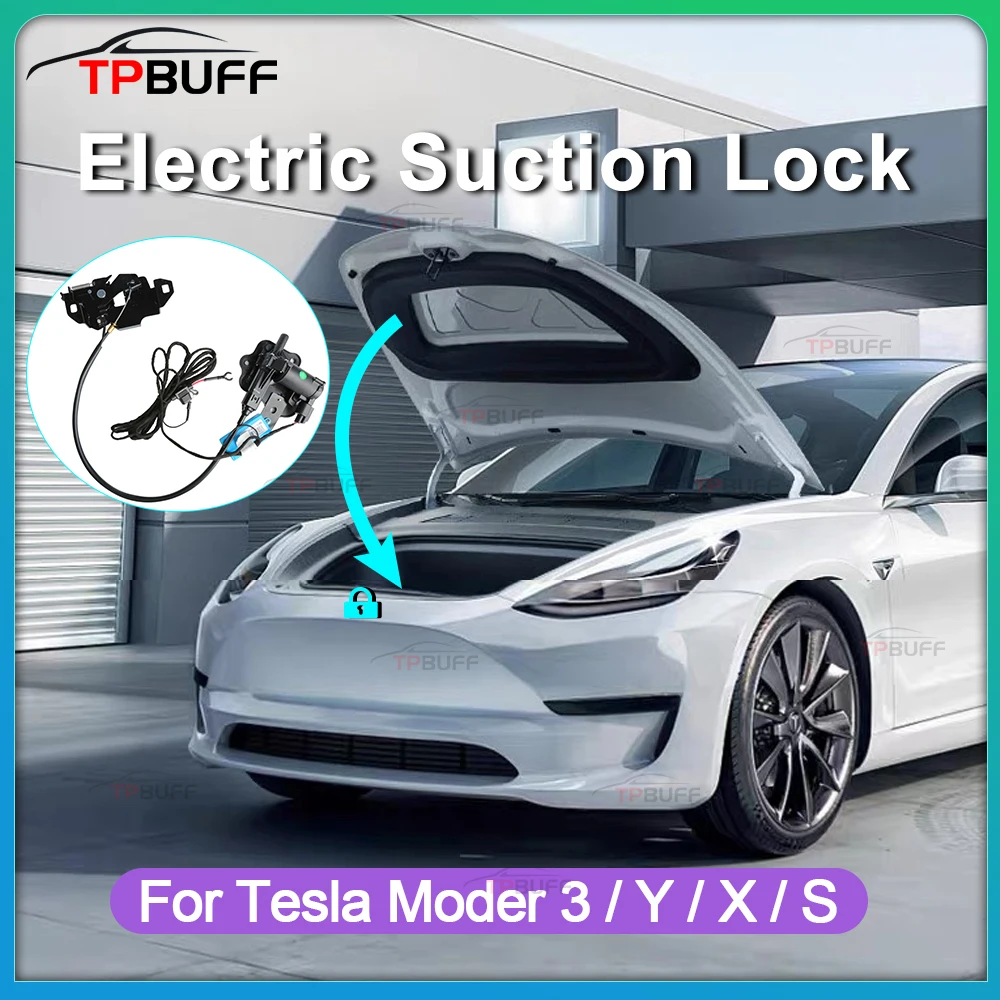 

TPBUFF Electric Suction Lock for Tesla model 3 Y Front Cover Automatic Soft Close Absorption Lock Upgrade Parts 2023 Accessory