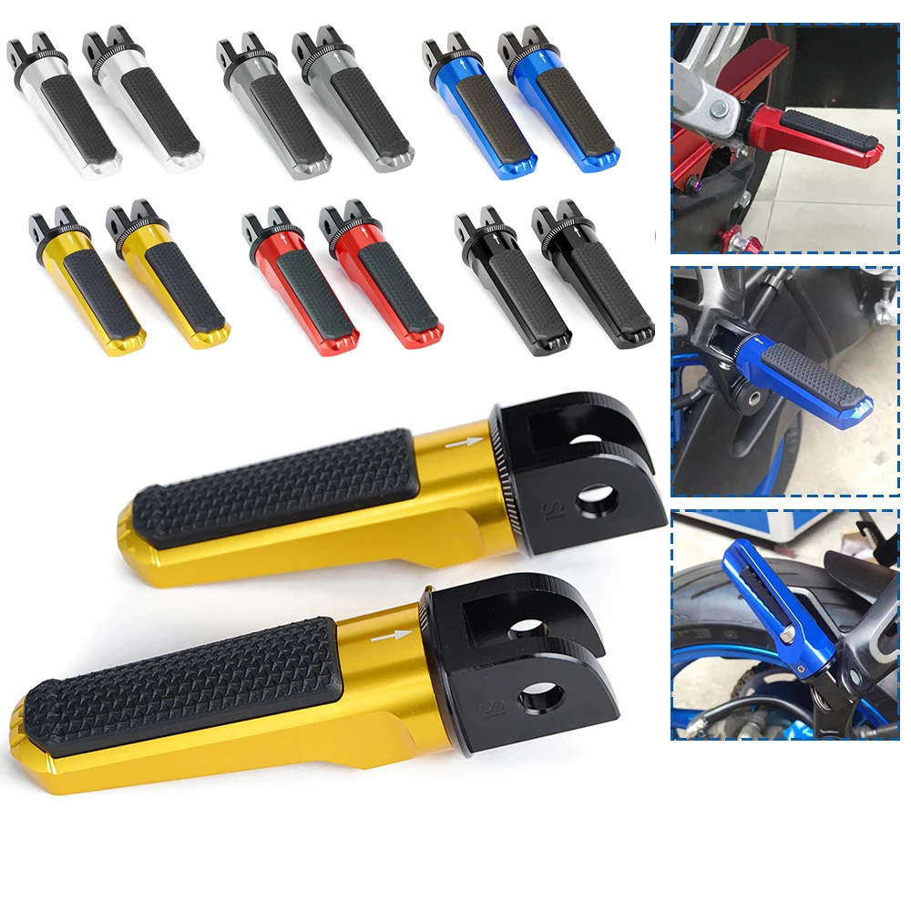 Front Padel Footrests Foot Pegs For SUZUKI GSX-S125 GSX-S750 GSX-S1000 GSX-S1000F GSX-R1000/R GSXS 125 750 750 1000F GSXR 1000R motorcycle accessories motorcycle footrests motorcycle foot pedals