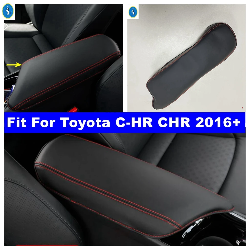 

PU Leather Car Center Armrest Box Holster Protective Protector Pad Mat Cover Kit Fit For Toyota C-HR CHR 2016 - 2022 Accessories