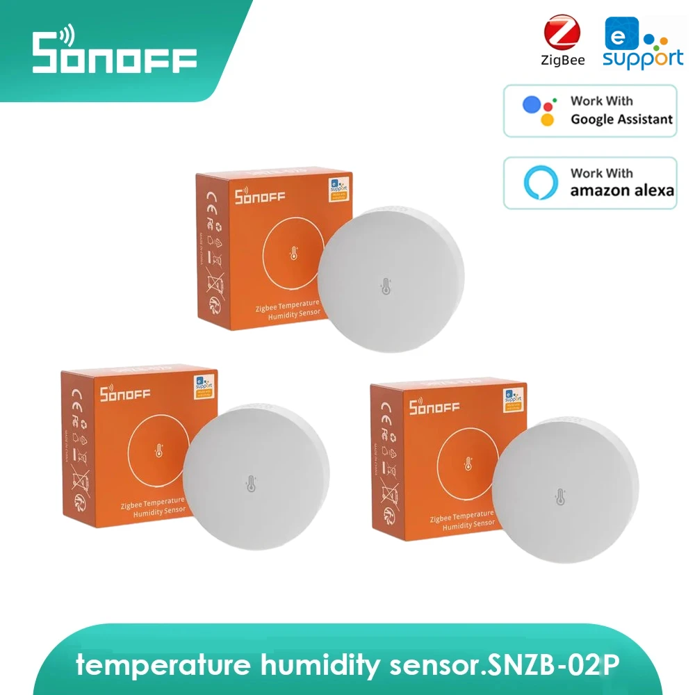 Sonoff zigbee smart temperatur-und feuchtigkeit sensor SNZB-02P kompatibel mit ewelink app zbbridge alexa google home smart things