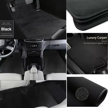 Tappetini per auto antiscivolo anteriori e posteriori, tappetini in moquette per auto, resistenti allo sporco e all'usura, assorbono l'acqua, universali.