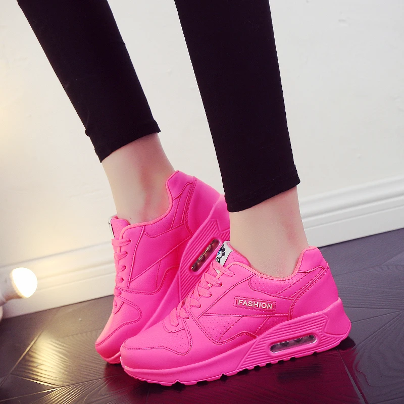 Zapatillas de deporte gruesas con cordones para mujer, zapatos vulcanizados con plataforma, zapatos planos a la moda