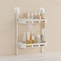 Bathroom Storage Rack Household Wall Mounted Storage Racks Floor Standing Multi-layer Holder Multi Functional Bathroom Shelves 2