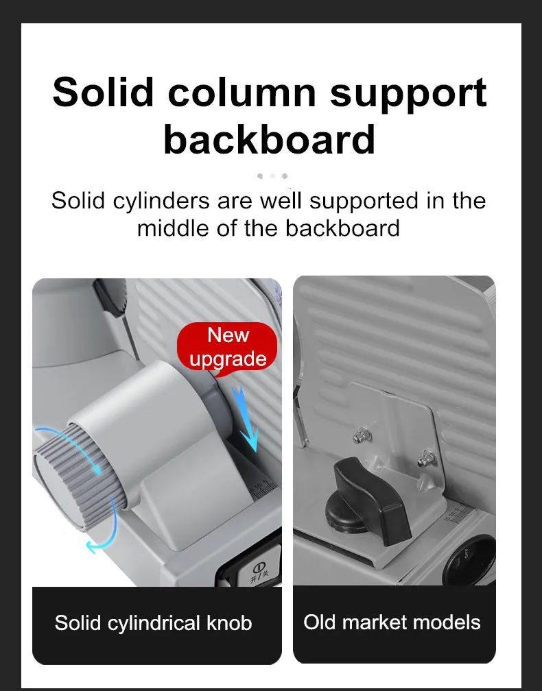 Description Picture 3 of item220V Electric Food Slicer Meat Food Household Desktop Meat Slicer Lamb and Beef Slicers 0-22mm Bread Ham Meat Cutting Machine