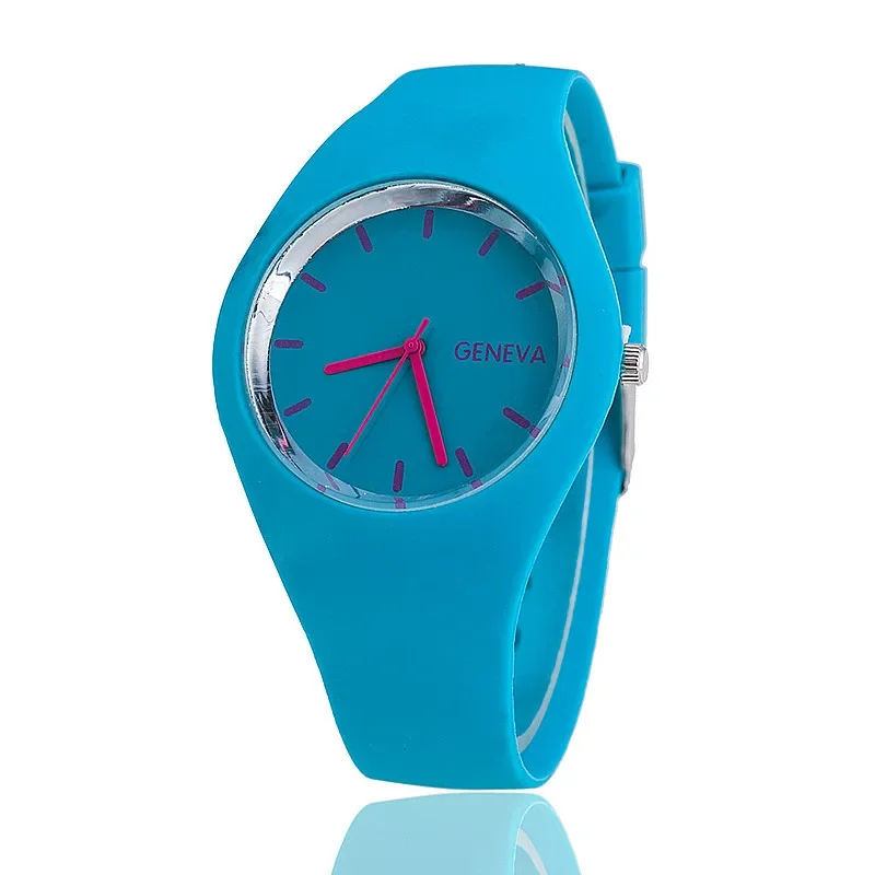 Moda uomo orologio donna Color crema regalo di moda ultrasottile cinturino in Silicone orologio per il tempo libero orologio da polso ginevra orologi da donna in gelatina