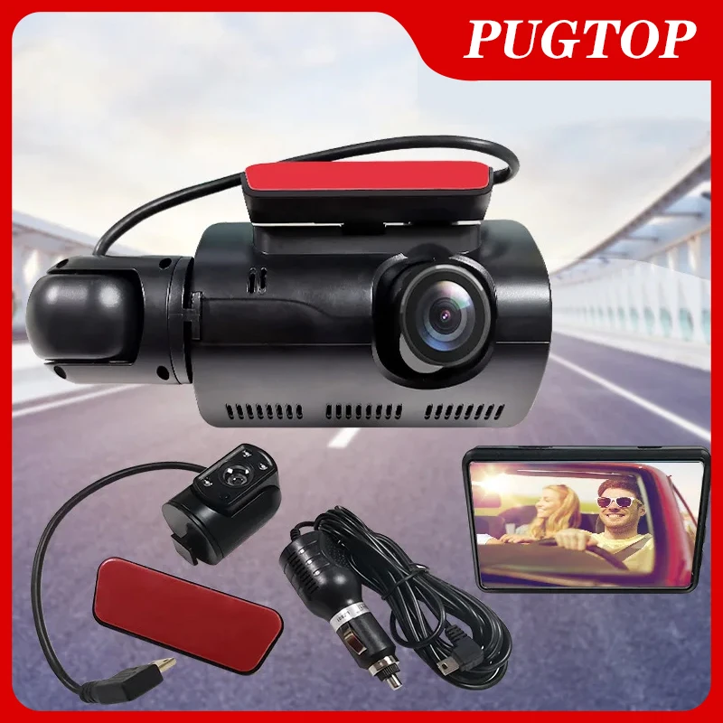 

Dashcam Dual Camera Full HD 1080P Inside Front Rear Camera 2 Lens Recorder Car DVR Recorders Dash Cam Auto Wide Angle Night View