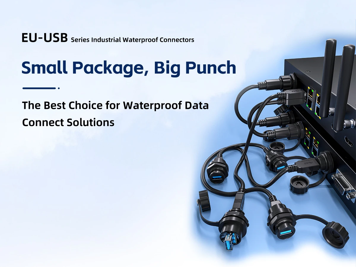 E-WeiChat Wasserdichter USB2.0 USB3.0 Ladeanschluss Stromkabelanschluss USB-Datenschnittstellen-Kabelanschluss mit 0,5 m/1 m Kabelleitung – Detail 1