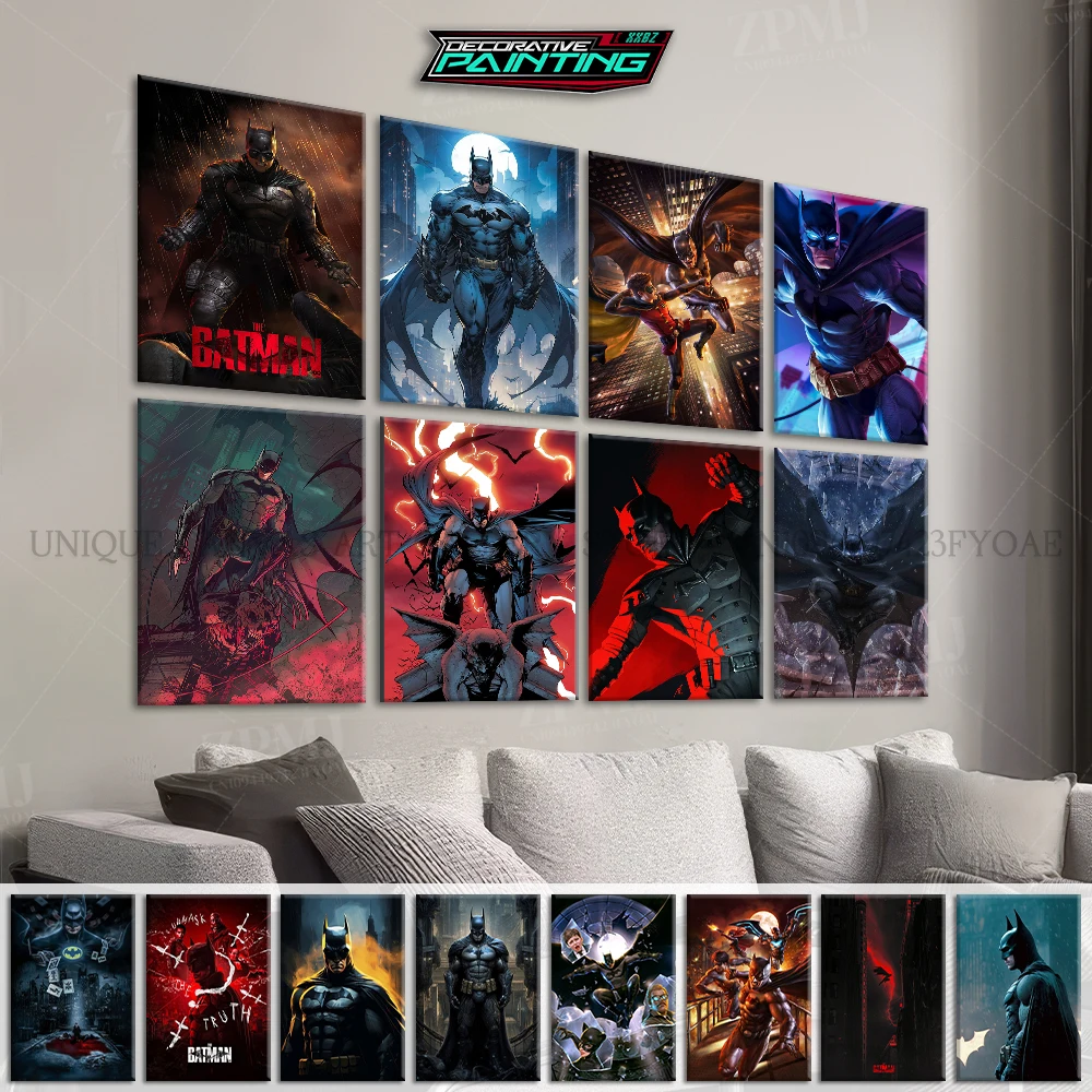 Justice League Superhero Batman Wall Art - Canvas Home Decor Poster Prints