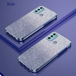 Custodia per telefono con placcatura in glitter gradiente di lusso