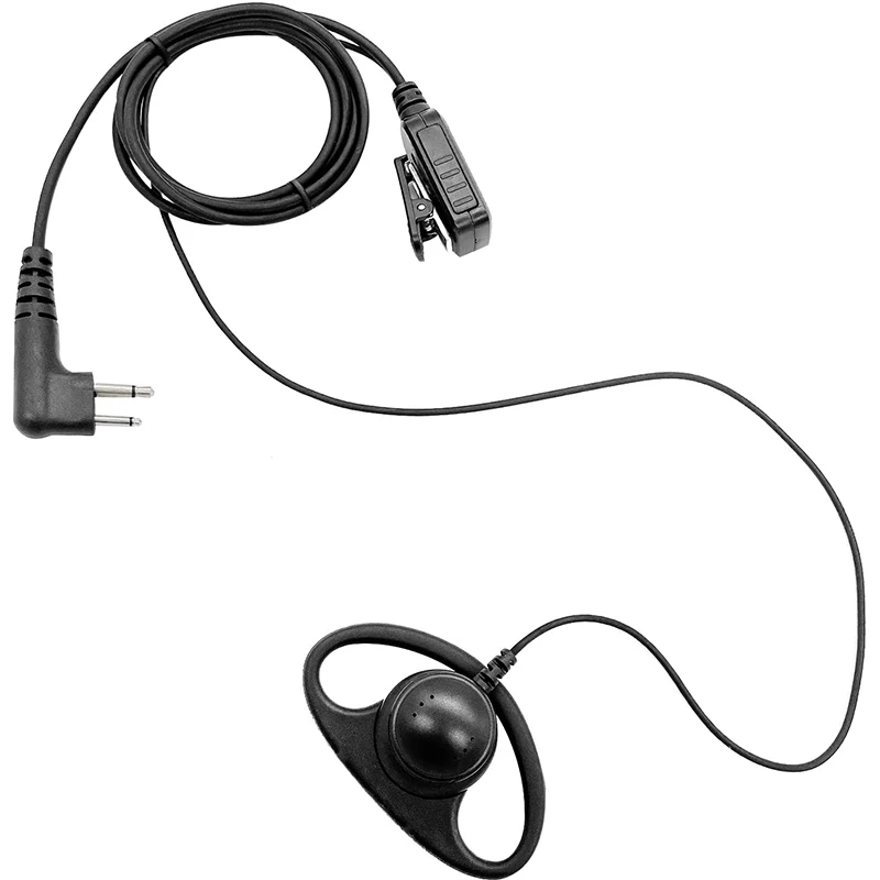 RISENKE-D Shape Earpiece with PTT Mic, Walkie Talkie Headset for Motorola, CLS1110, CLS1410, CP185, CP200, CP200d, GP300, GP2000