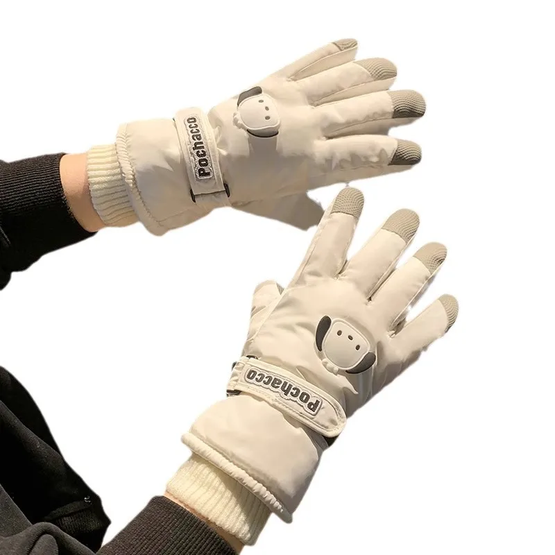 Winter Ski Gloves Women's Outdoor Biking Mountain Climbing Sports Waterproof Warm with Velvet Thickened Protection Gloves 5