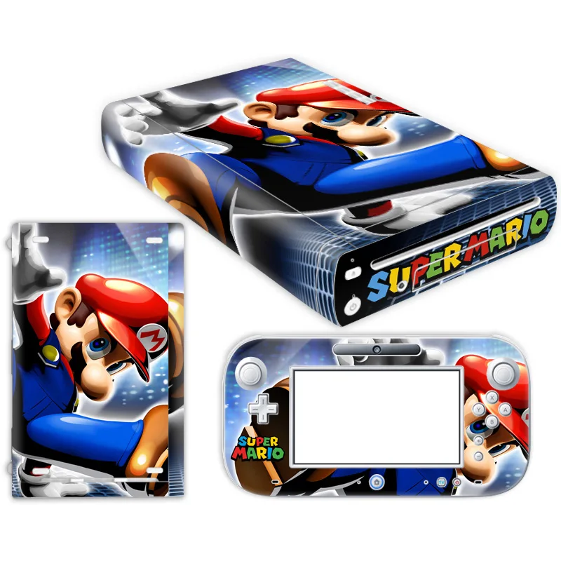 Super Luigi Mari Brothers Vinyl Cover For Nintend Wii U Console Controller Decal Game Accessories For Wii U Skin Sticker 
