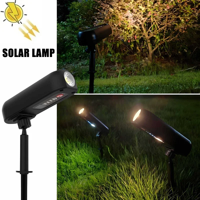 Outdoor Solar Spotlights IP65 Waterproof Adjustable Solar Landscape Spotlights 2 Modes Uplights for Trees Garden Pathway solar lights
