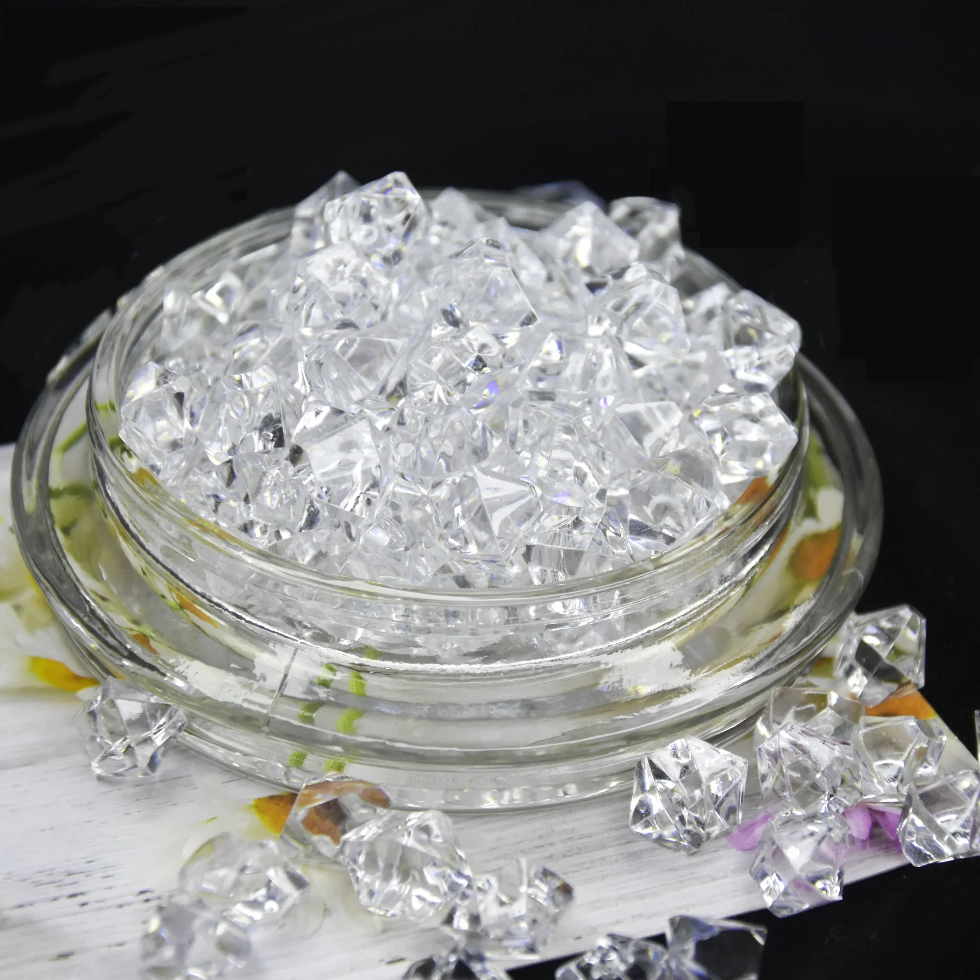 Acryl Diamant Kristall Eis Rock Steine Vase Edelsteine Konfetti Tisch Scatter Perlen Hochzeits feier Wohnkultur 100 stücke 19 Farbe 11x14mm – Detail 1