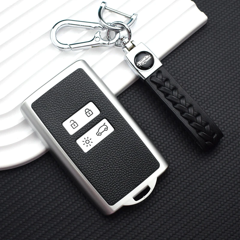 Premium TPU Leather Car Key Cover Case Fob