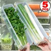 Storage Crisper Boxes with Lid Rectangle Noodle Food Storage Box Refrigerator Transparent Moisture-Proof Sealed Food Storage 1