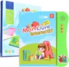 French and English Learning Sound Book Cartoon Pattern Interactive Sound Book Home Birthday Gift Green 1