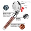 3 Functions High Pressure SPA Shower Head Saving Water Handheld Rainfall Bathroom Accessory Anion Filter Shower 3