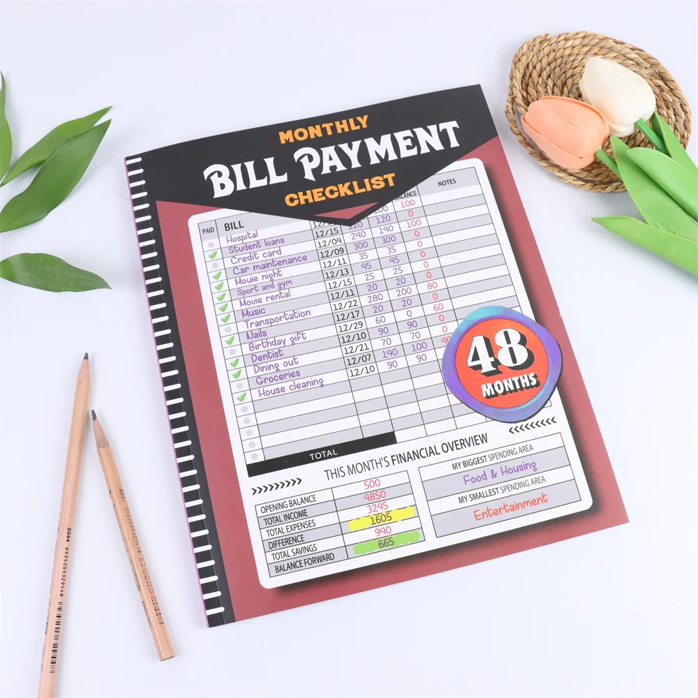 Monthly Bill Payment Tracking Notebook-Financial Management and Budgeting Ledger, Checklist for Tracking and Payment Records