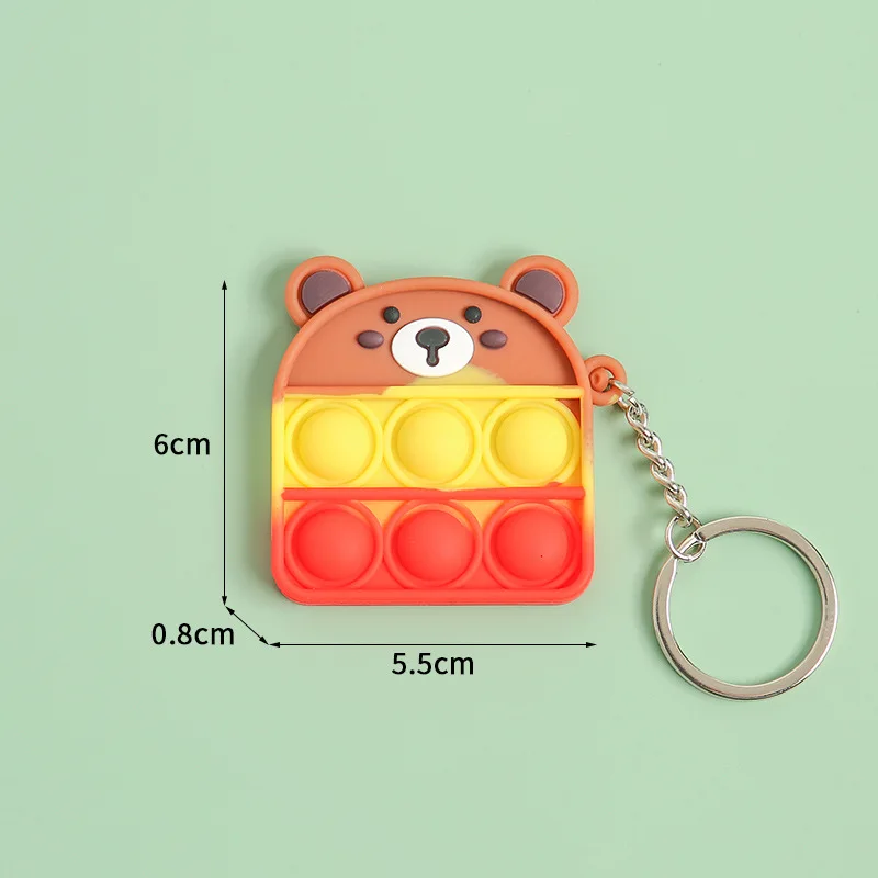 Fun Fidget Bubble Beadie Retro Character Keychains