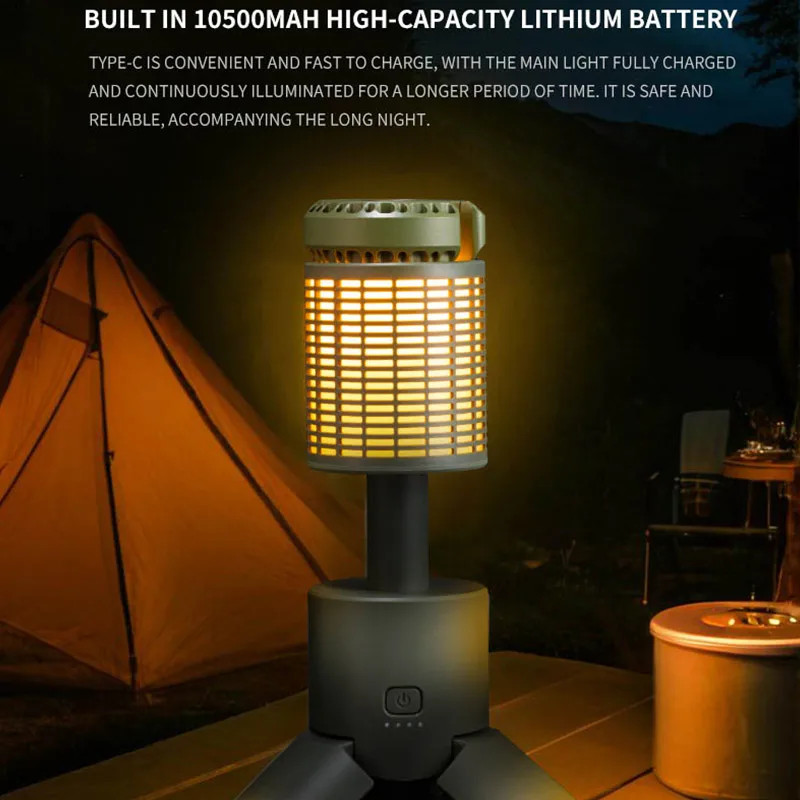 Folding Camping Light Portable Telescopic Lanterns Built-in 10000mAh Outdoor Waterproof Magnetic Lamp With Triangle Stand Base 3