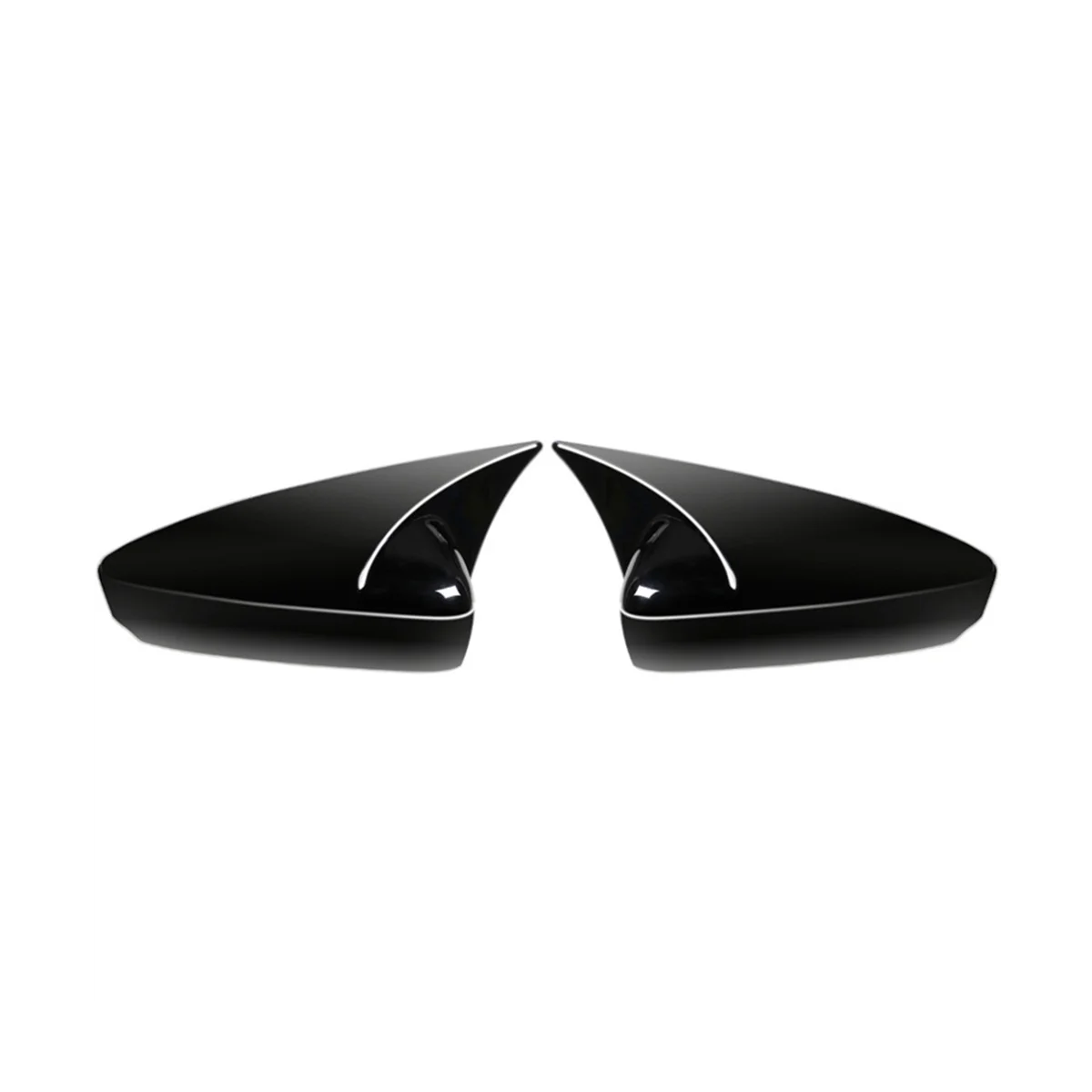 

Bullhorn Type ABS Piano Black Style Rear View Side Mirror Cover Rearview Caps for 20 Enclave