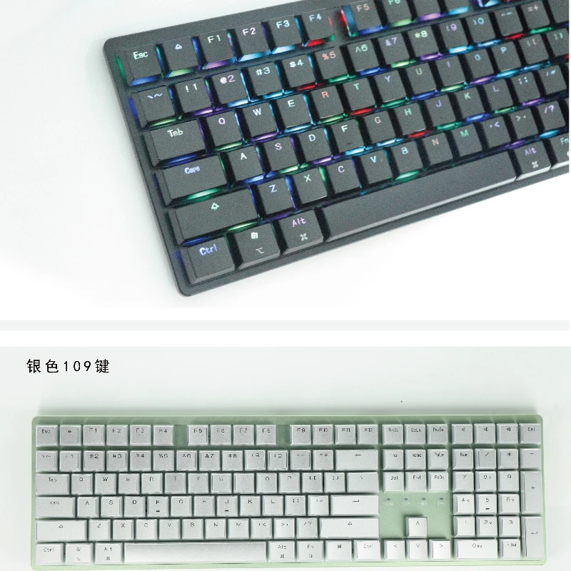 キーボード HiUM l keycaps Silver OEM OEM Eye of the Prodigal Translucent Legend Keycaps – Silver