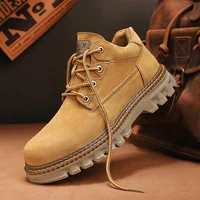 2023 Winter Ankle Boots Men's Boots Outdoor Comfortable Yellow Boots with Classic Design High Top Men Casual Shoes Choice