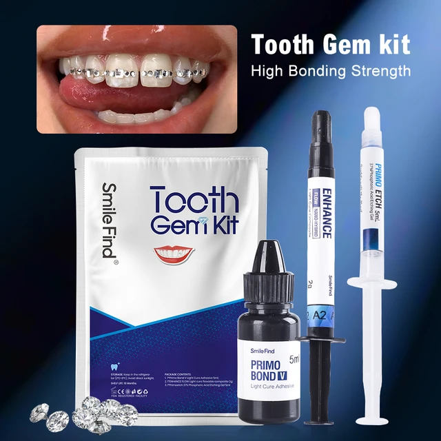 DIY Teeth Gem Crystals Jewelry Kit With Teeth Gems And Tooth Gem Glue,Dental  Curing Light,Crystal Gems,These Are DIY Tooth Gems Crystals Starter  Essential Teeth Jewelry Kits