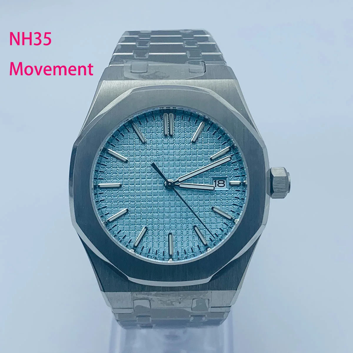 

NH35 Watch 42mm Case Stainless Steel Bracelet Watch Parts for NH35 NH36 Movement Accessories 31.8mm Dial Sapphire Glass