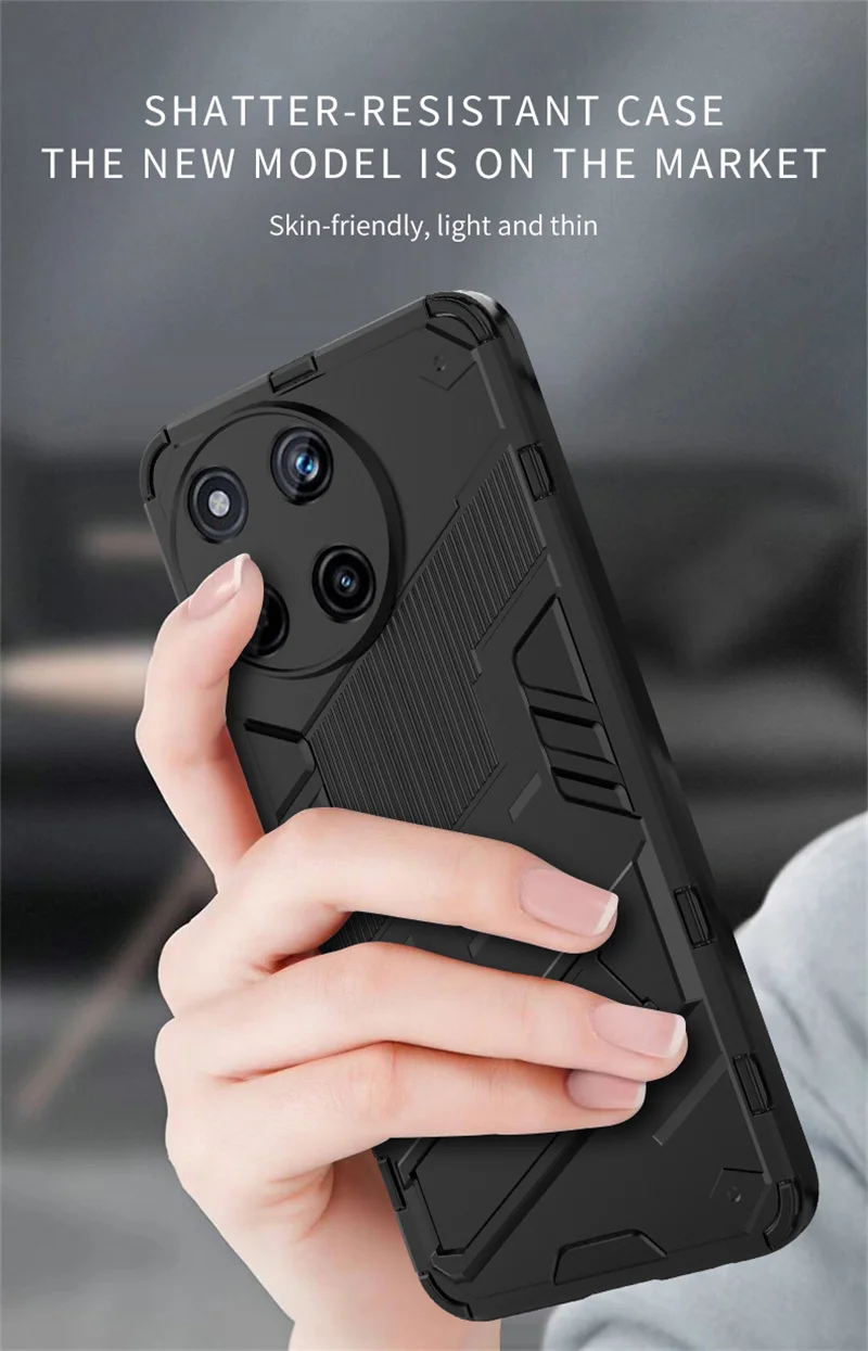 حافظة هاتف مدرعة مغناطيسية لهاتف Oppo ، Realme 11 ، 4G ، حامل مضاد للصدمات ، غطاء خلفي ، حامل مغناطيسي للسيارة ، Realme 11