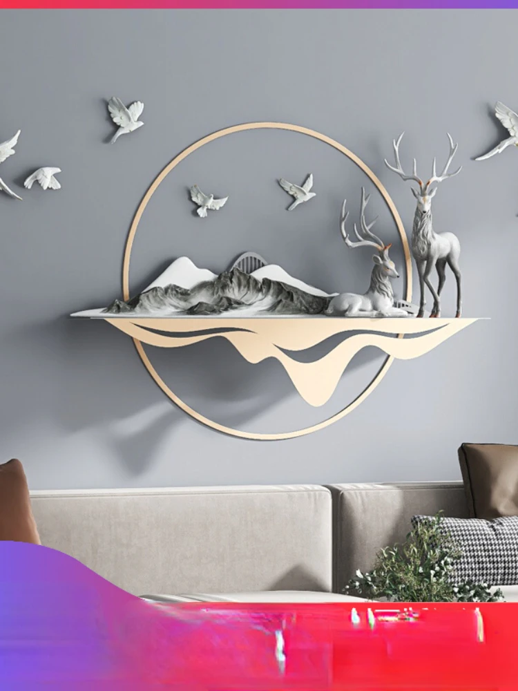 

New Chinese style deer porch decoration painting, living room background wall hanging painting, light luxury bedroom bedside