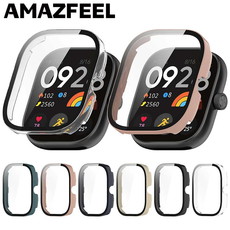 

Чехол из поликарбоната для Redmi Watch 4, чехол из поликарбоната и стеклянная Защитная пленка для экрана Xiaomi Redmi Watch 4, Защитные Чехлы, бампер, 100 шт./упаковка