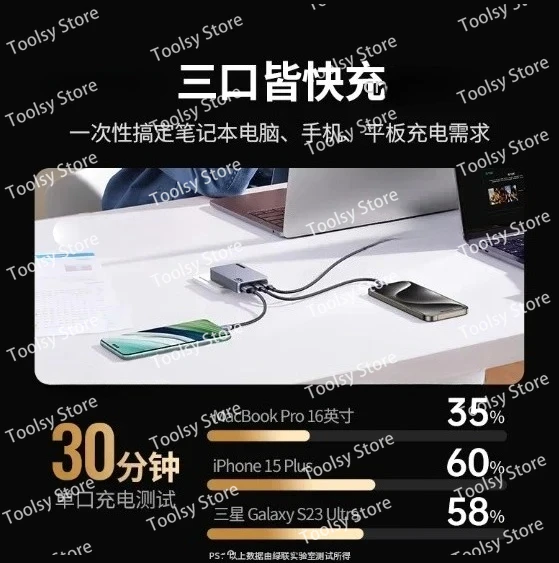 유그린 넥소드 프로 65W GaN USB C 패블릿 충전기 고속 충전 QC